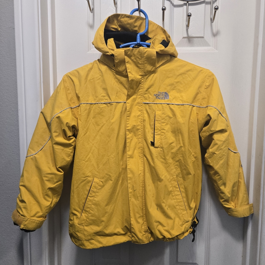 The North Face Vintage Yellow Gore Tek Xcr Hooded Jacket Size 8